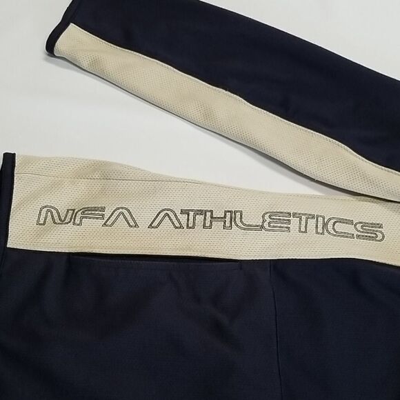 NFA Hoodie Men's Large Front Full Zip Side Pockets Vintage Dark Blue/Tan Snow - Picture 3 of 11